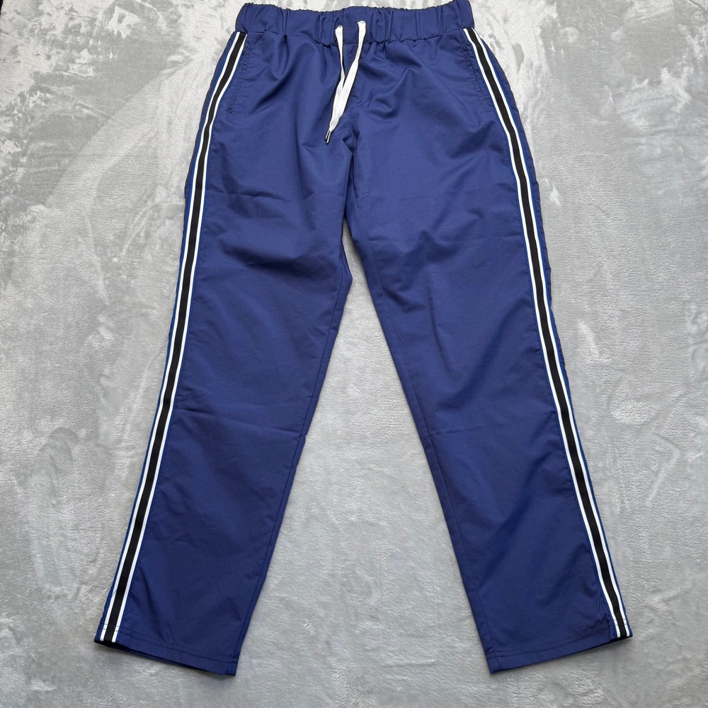 Dover Saddlery Pants Women Medium Blue Track Stripe Equestrian Wind Pull On